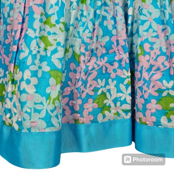 Youngland Sleeveless Floral Swiss Dot Dress w/Pink Rosette and Bolero Jacket 2T - Picture 9 of 16